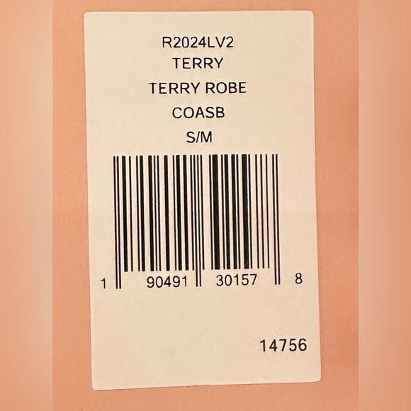 New With Tags: Eberjey Unisex Terry Robe In Size S/M - Picture 12 of 12